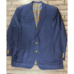 Holland & Sherry for Arthur 100% cashmere Sport jacket blazer sz 50 color Blue